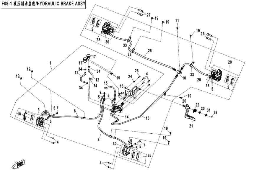 HYDRAULIC BRAKE ASSY(2017)