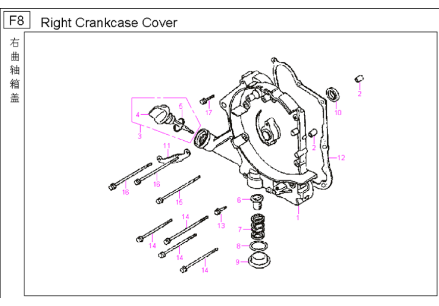 Right Crankcase Cover Right Crankcase Cover