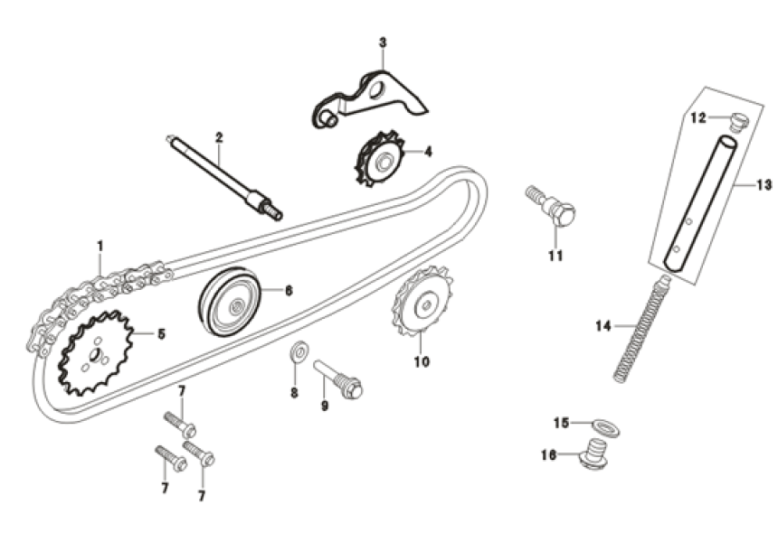 CAM CHAIN/TENSIONER CAM CHAIN/TENSIONER