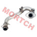 Genuine CFMoto muffler front exhaust pipe (part 7000-021100-00001). Fits ZForce 800EX, ZForce 800 Trail, and ZForce Z8-EX 2012-2022. Heat-resistant front header pipe for exhaust system.