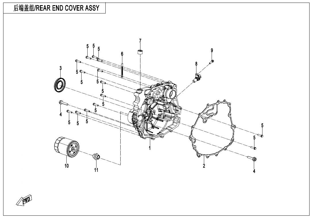 后端盖组 380Y-2A-E01-4